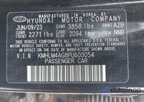 2023 Hyundai Elantra Sel из США, поврежденный, VIN KMHLM4AG8PU603054